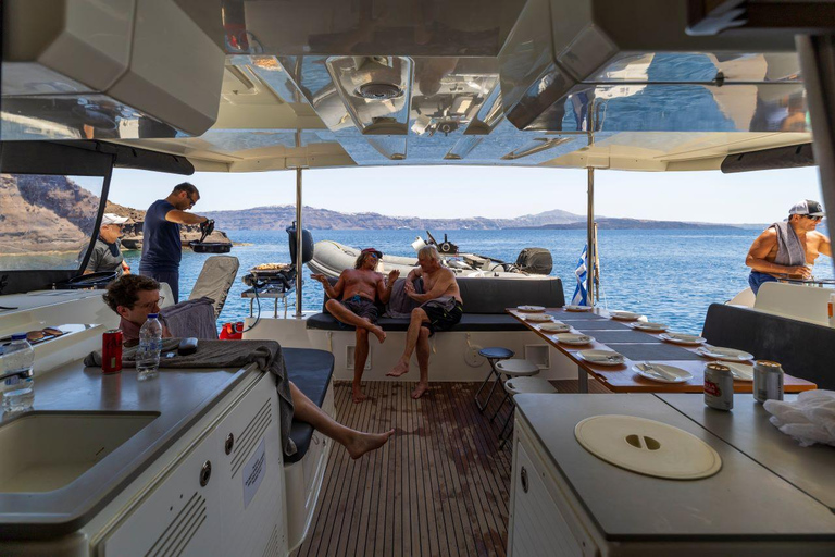 Santorini: Catamaran Cruise with Fresh Meal & Open Bar Day Cruise