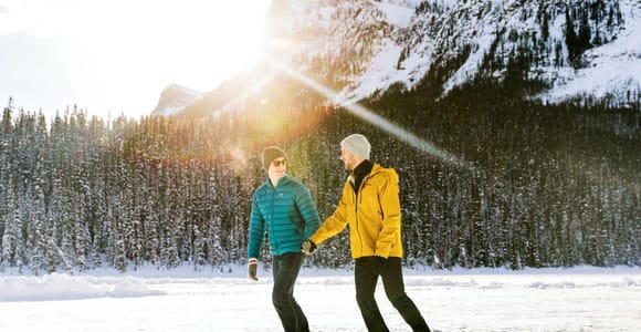 From Banff: Lake Louise Natural-Ice Skating Tour