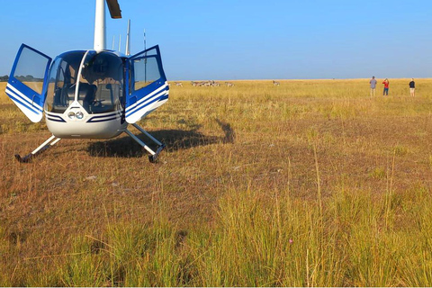 Desde Kasane: Vuelo de safari en helicóptero (Parque Nacional de Chobe)Vuelo de safari en helicóptero por Chobe con servicio de recogida y regreso