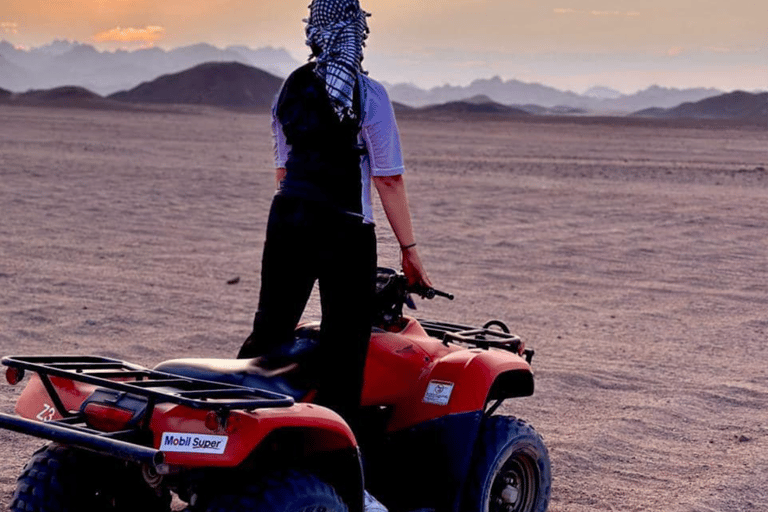 Hurghada: Desert Quad Bike, ATV with BBQ and TransferSunset BBQ: Desert Quad Bike, ATV with BBQ &amp; Transfer