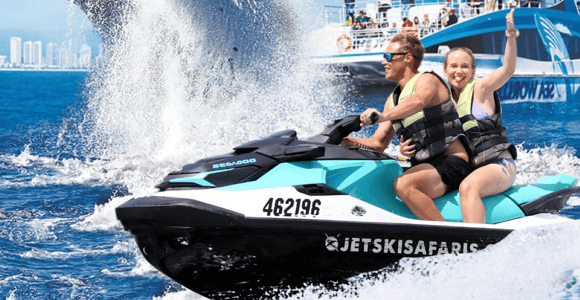 Gold Coast: Whale Watching & 30-Minute Jet Ski Safari for 2