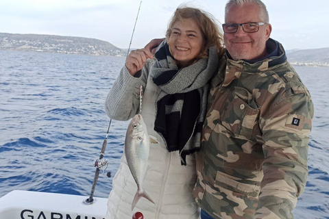 Athènes : Expérience de pêche sur un bateau avec repas de fruits de mer