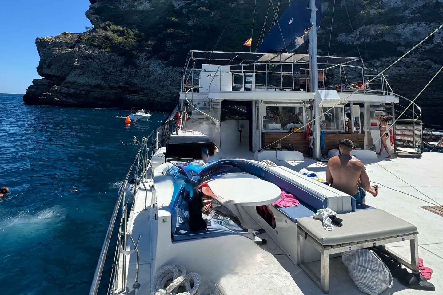 Denia: Cova Tallada Catamaran Tour and Swimming Stop