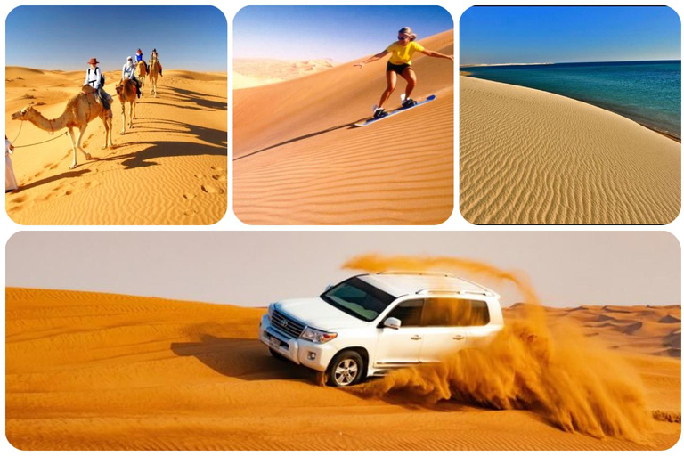 Doha: Safári no deserto com sandboard, passeio de camelo e mar interiorSafári privado no deserto com passeio de camelo