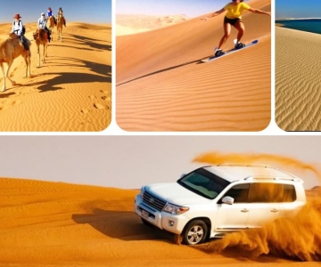 Doha : Safari dans le désert avec planche à voile, balade à dos de chameau, mer intérieure