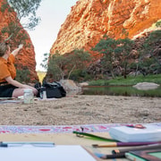 Alice Springs: Simpsons Gap Sunset Watercolor Painting Class