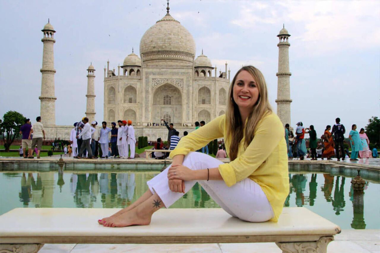 From Delhi: Private Taj Mahal & Agra Day Trip by Fast Train Private Live Tour Guide Only