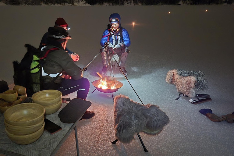 Stockholm: Ice Skating with fire & chance of Northern Lights