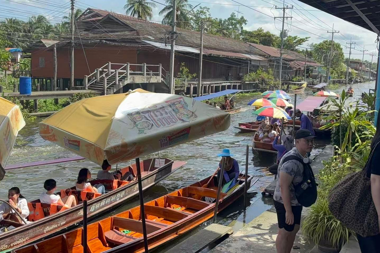 Damnoen Saduak&Maeklong Private Tour｜Hotel Pickup｜BoatOption Damnoen Saduak Private Tour with Row Boat｜No Pickup