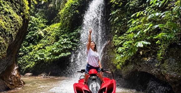 Ubud: Jungle, Waterfall, and Tunnel ATV Tour & Lunch Options