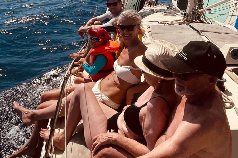 Ibiza: Tour in barca a vela di un&#039;intera giornata a Formentera con pagaiaIbiza: Tour di un&#039;intera giornata in barca a vela a Formentera con pagaia