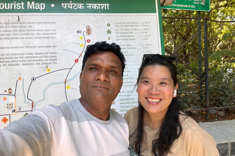 Mumbai: Kanheri Caves Guided Tour Kanheri Caves+Temple+Village+Tiger safri ( pickup & drop)