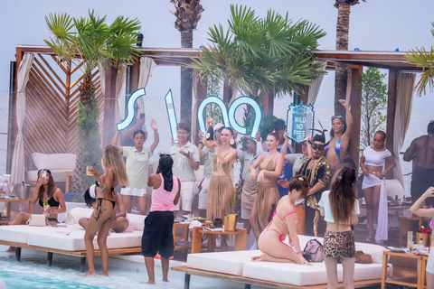 From Bangkok: Pattaya Sina Floating Beach Club Experience Ladies Only - Standard admission (no seat)