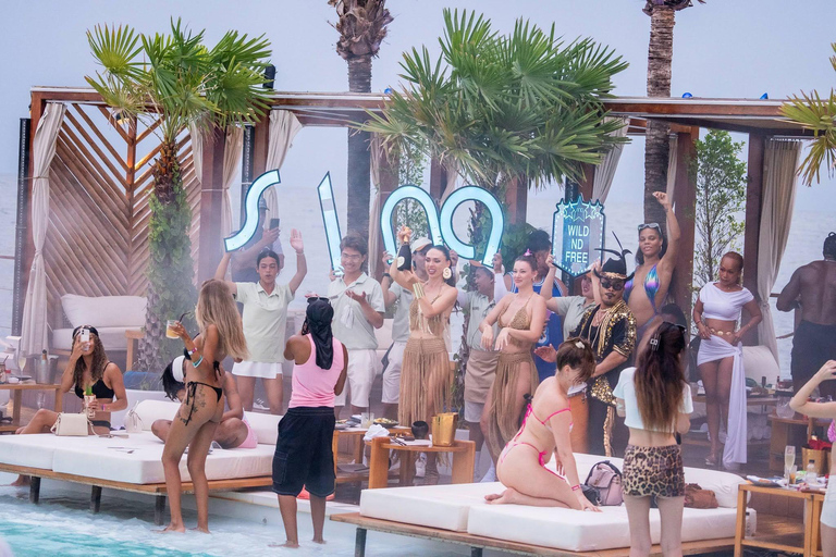 From Bangkok: Pattaya Sina Floating Beach Club Experience Ladies Only - Standard admission (no seat)