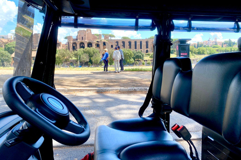 Roma: Excursión en carrito de golf con degustación de helado artesanalExcursión en carrito de golf en francés