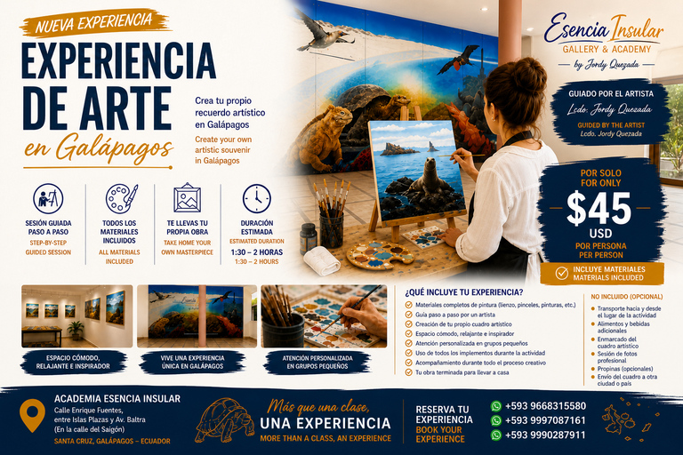 Create Your Own Artwork in Puerto Ayora, Galápagos Islands Create your own artwork in Puerto Ayora, Galápagos Islands