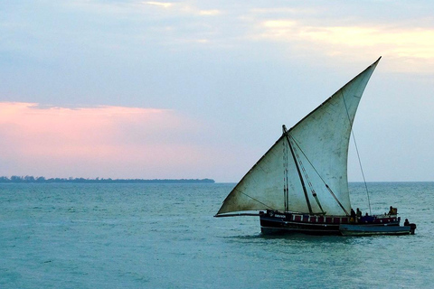 Stone Town: Sunset Dhow Cruise with Drinks, Snacks & Music Shared tour with entry fee without Hotel Transfer