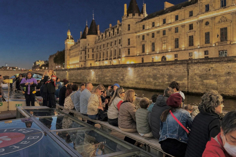 Paris: Illuminated Seine Night Cruise from the Eiffel Tower Paris: Illuminated Seine River Night Cruise & Free Postcard