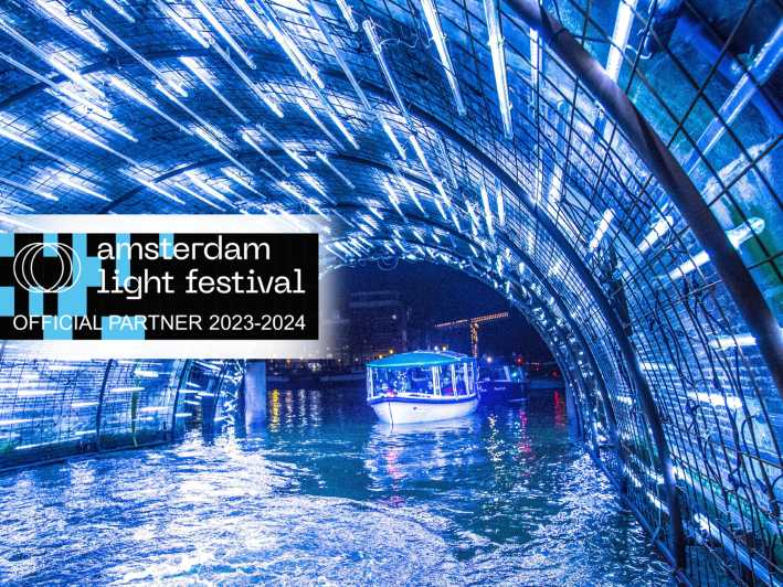 Amsterdam: Lysfestival på luksusbåt med drikkevarealternativ