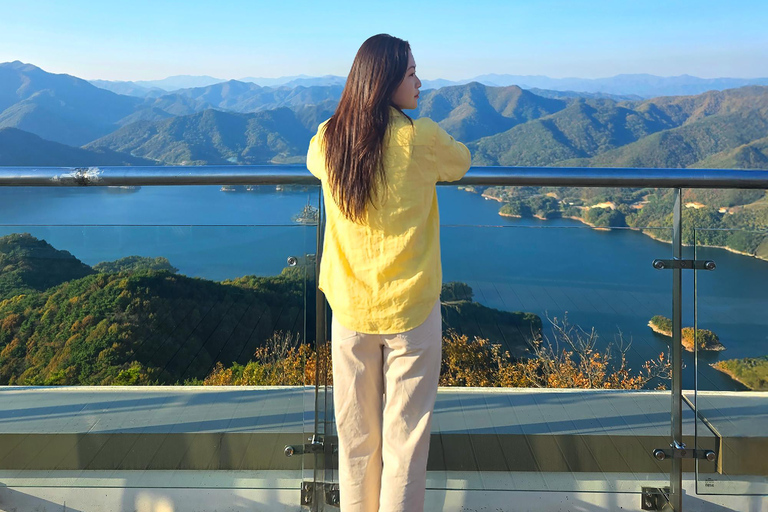 From Seoul: Scenic Lake Day Trip with Cable Car or Cruise Spring : Cable Car + Cherry Blossom Route