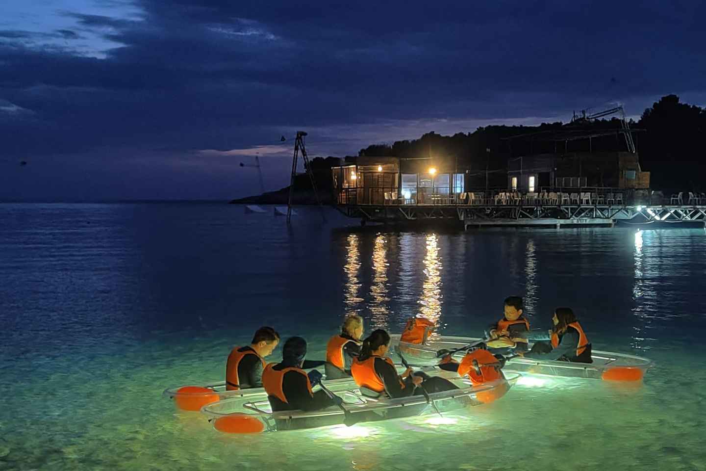 Pula: Night Tour in Transparent Kayak with Stargazing