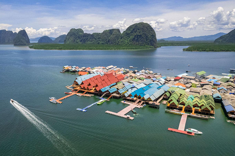 Khao Lak: Excursión a la isla de James Bond y piragüismo en barco de cola larga