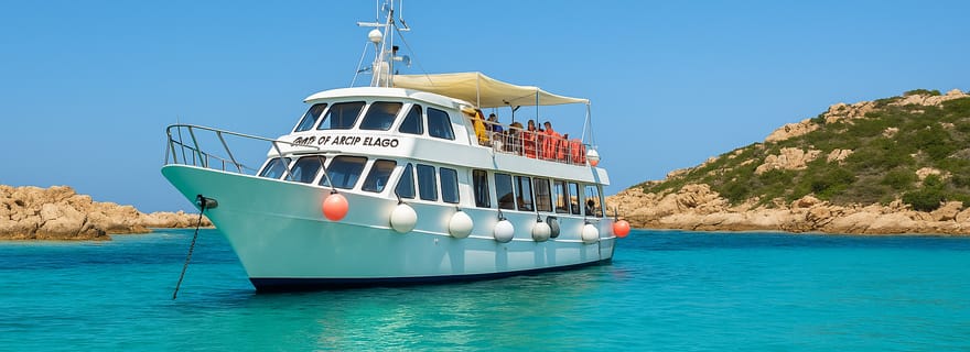 Olbia : sortie en bateau dans l'archipel de La Maddalena et transfert en minibus