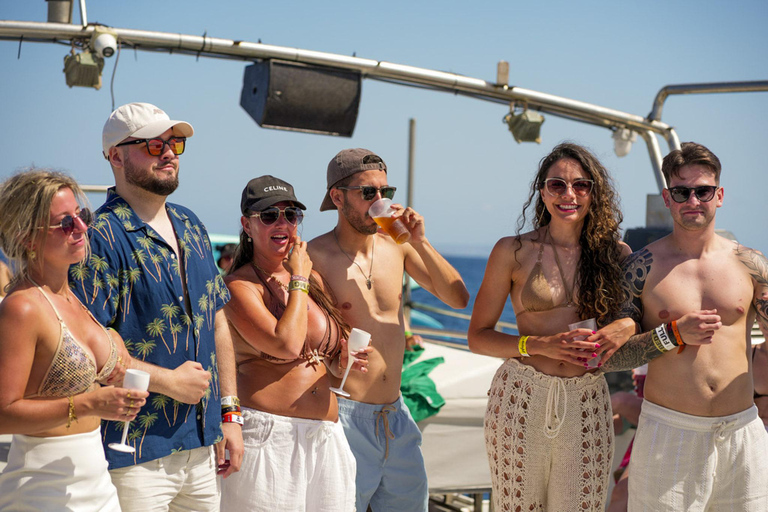 Ibiza: Formentera Boat with Open Bar, 3 meals & Sunset Party ADVANCE: Standard selection of food & open bar option