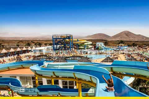 Aquapark Costa Teguise water slides in Lanzarote