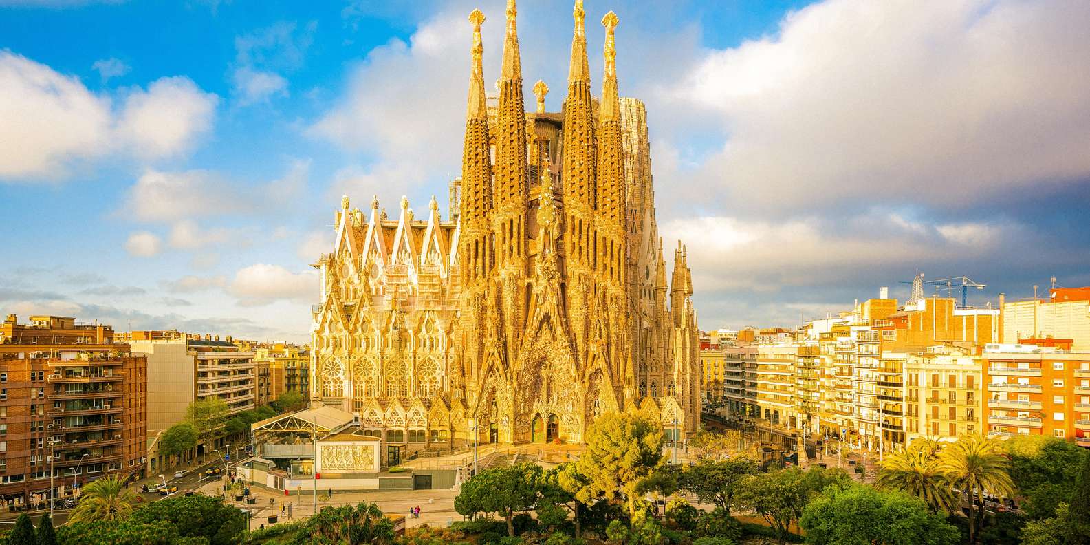 Guide leading a small group with priority access at the Sagrada Familia, Barcelona