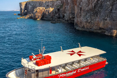 From Bugibba: Comino and Gozo Cruise with Swim Stops