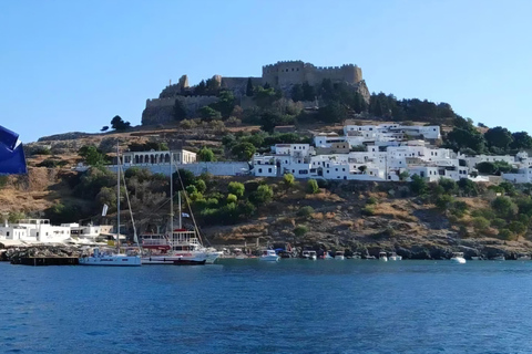 Kolymbia to Lindos:Boat Cruise with Swims & Free Time Lindos