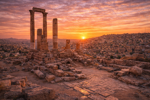 3-Day:Amman City Tour, Petra, Wadi Rum, Pink Lake & Dead Sea Amman: 3-Day Private Tour Accommodation and Transport