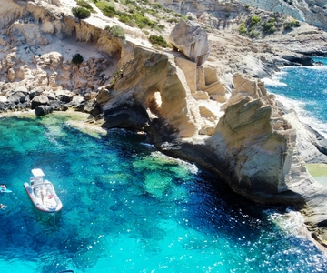 Ibiza: Speedboottocht naar Atlantis & Es Vedra Snorkel+Paddle