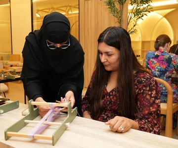 Diriyah, Arábia Saudita: Oficina de tecelagem Sadu