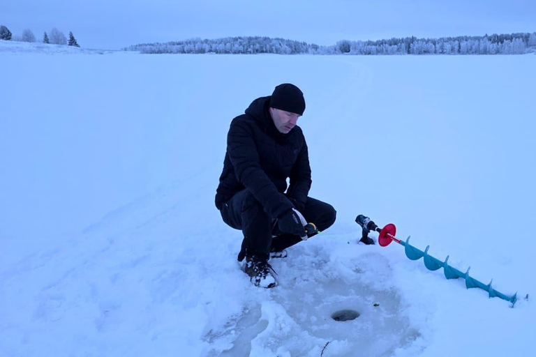 Levi: Ice Fishing Experience with Bonfire and Lunch