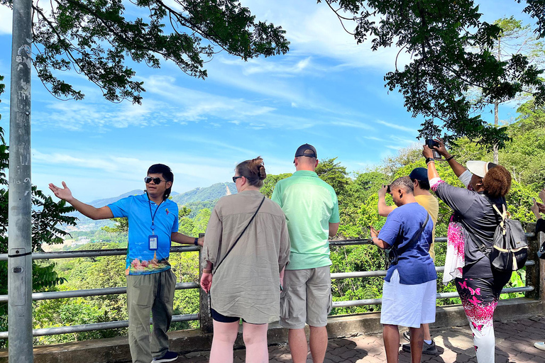 Phuket, Phuket: Wat Chalong-templet, Stora Buddha, rundtur i Gamla stanPhuket: Wat Chalong Temple,View Point /Lazy Mid Morning