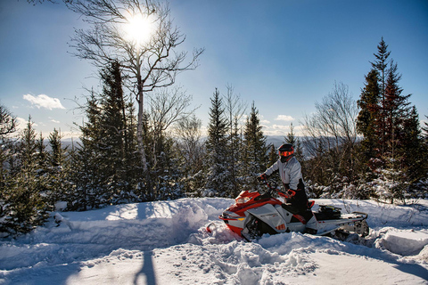 Quebec: Wyprawa na skuterach śnieżnych w fiordzie SaguenaySamotna wyprawa na skuterach śnieżnych