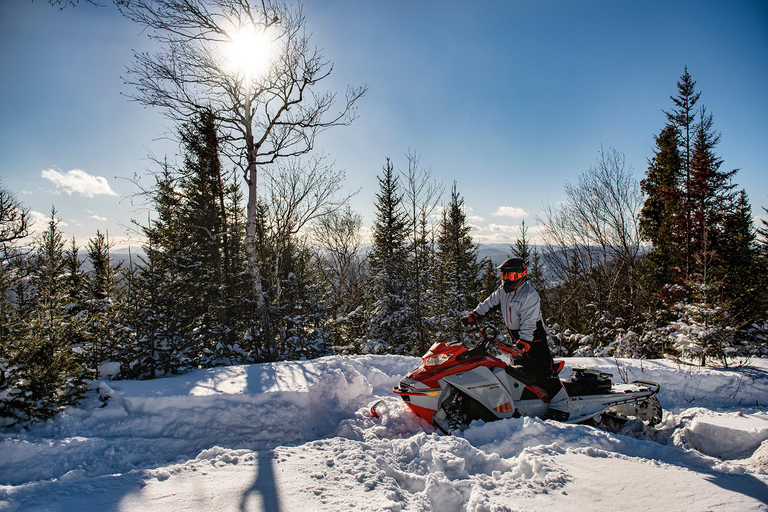 Quebec: Spedizione in motoslitta nel fiordo di SaguenaySpedizione in motoslitta in solitaria