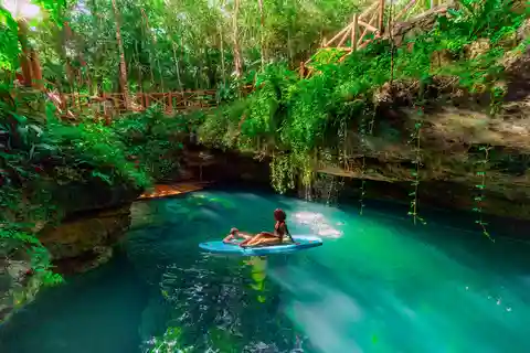 Cancún: Cenotes Adventure with Tequila Tasting & Mayan Snack