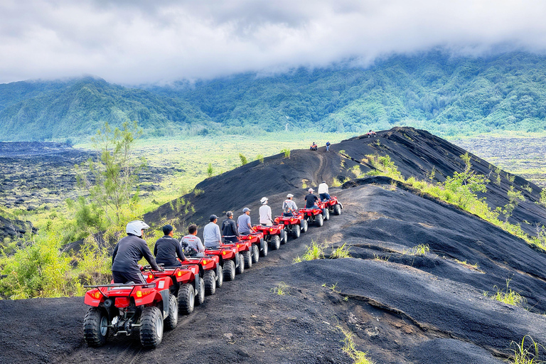 Bali: Mt Batur Black Lava ATV Quad Bike Adventure Tandem Quad Ride with Round Transfer