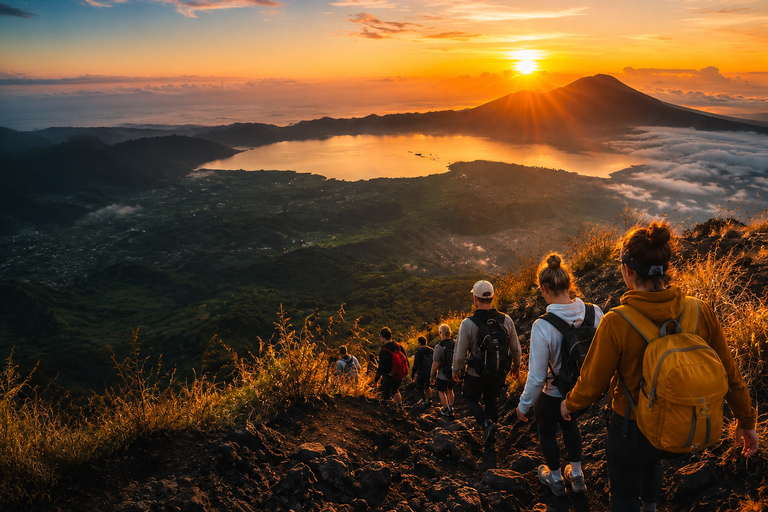 Mount Batur Sunrise Trekking Shared Tour from Ubud Batur Natural Hot Spring Entrance Ticket ( No Hiking )
