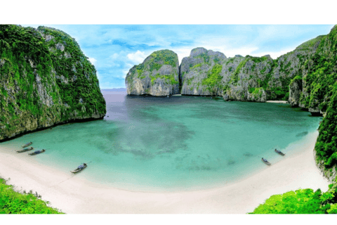 Phuket; Phi Phi, Maya Bay, Bamboo &amp; Rang Island med motorbåt