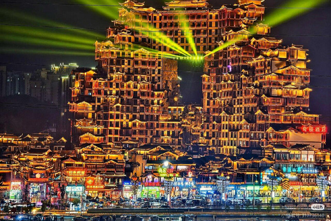 Zhangjiajie: Qixing Mountain & 72 Odd Towers Night Tour