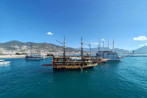 Alanya: Pirate Boat Tour with Swimming Stops & Caves PİRATE BOAT NO TRANSFER