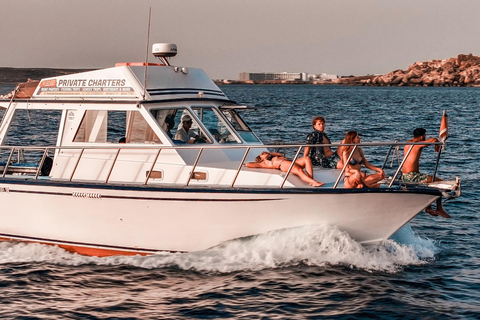 Comino-Kreuzfahrt: Kristalllagune, Blaue Lagune, Santa Marija BayComino-Kreuzfahrt: Kristallklarer See, Blaue Lagune, Santa Marija-Bucht