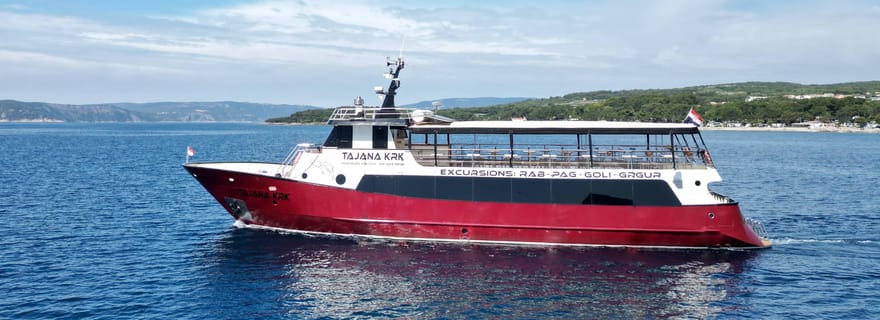 Krk : excursion en bateau à Rab et Pag avec baignade et visite citadine avec déjeuner