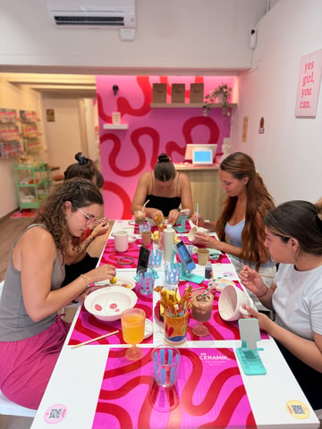 Barcelona: Conscious Pottery Painting with Included Drink