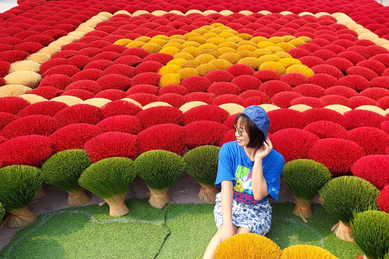 Hanoi: Incense Village, Conical Hat, Lacquer Art-SMALL GROUP PRIVATE Half Day- Incense Village- Hat Village- Train Street