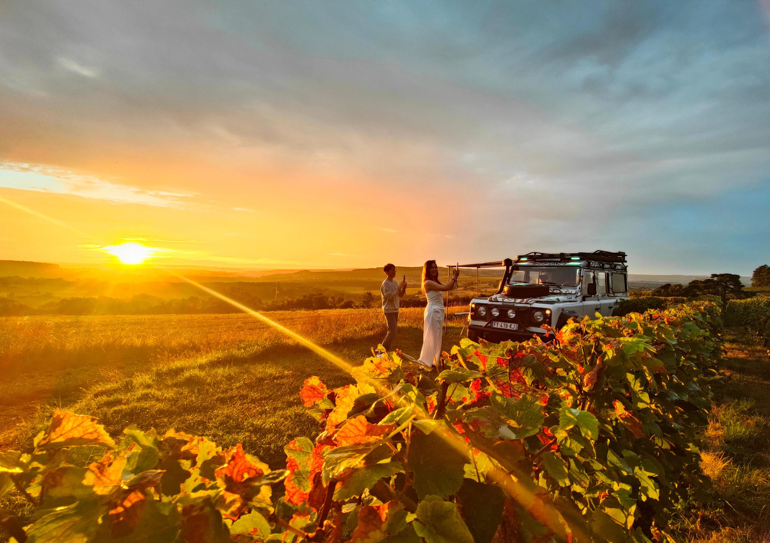 Reims: Sonnenuntergang und Champagnerprobe in den Weinbergen